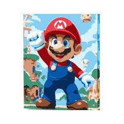 KIT PAINT BY NUMBERS CON BASTIDOR IMPARABLE - SUPER MARIO 30X40